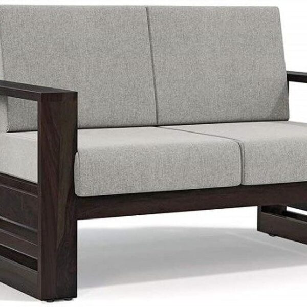 KL Furniture™ Sheesham Wooden Sofa Set for Living Room Home, 2 Seater Sofa for Hall Office, Lounge, Modern Sofa Set, Elegant Drawing Room Furniture (Finish Color - Walnut