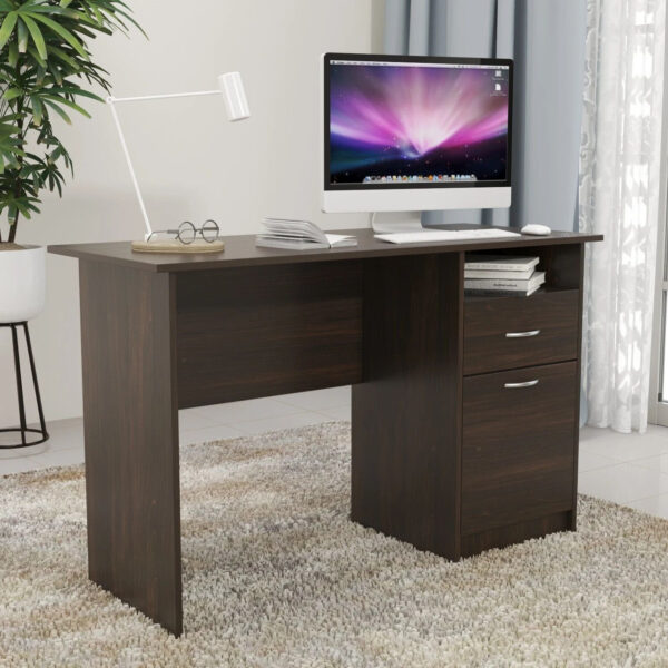 Floresta Wud Engineer Wood Study Table | Wooden Computer Desk | Office Table | Study Table | Engineered Wood Office Table (Free Standing, Finish Color - Walnut Finish 5,)